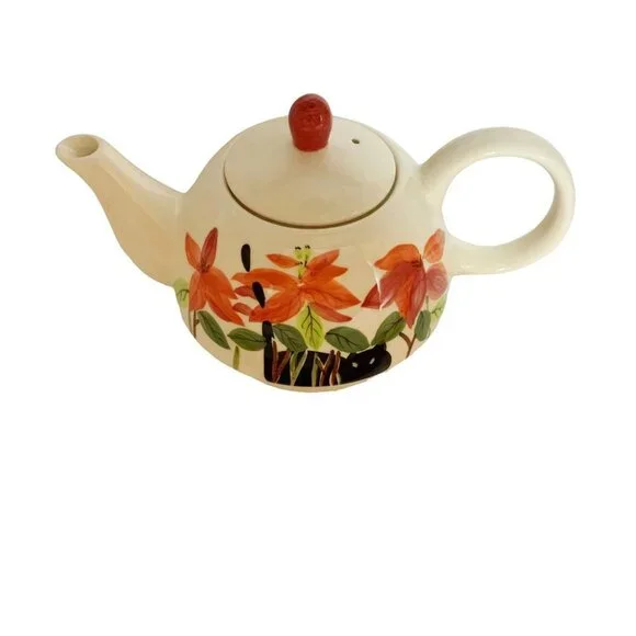 Herman Dodge and Son Hand Painted Black Cat Tea Pot & Cup - Picture 9 of 12